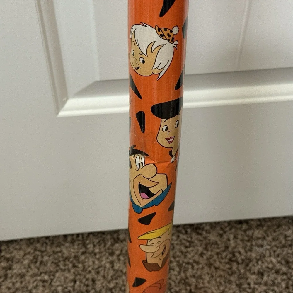 Vintage 1994 FLINTSTONES GIFT WRAP Wrapping Paper 10‎ Sq Ft.